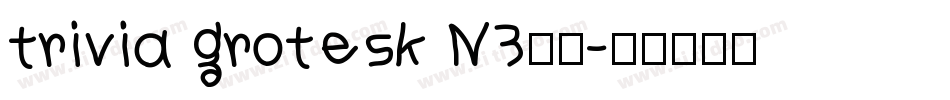 trivia grotesk N3字体字体转换